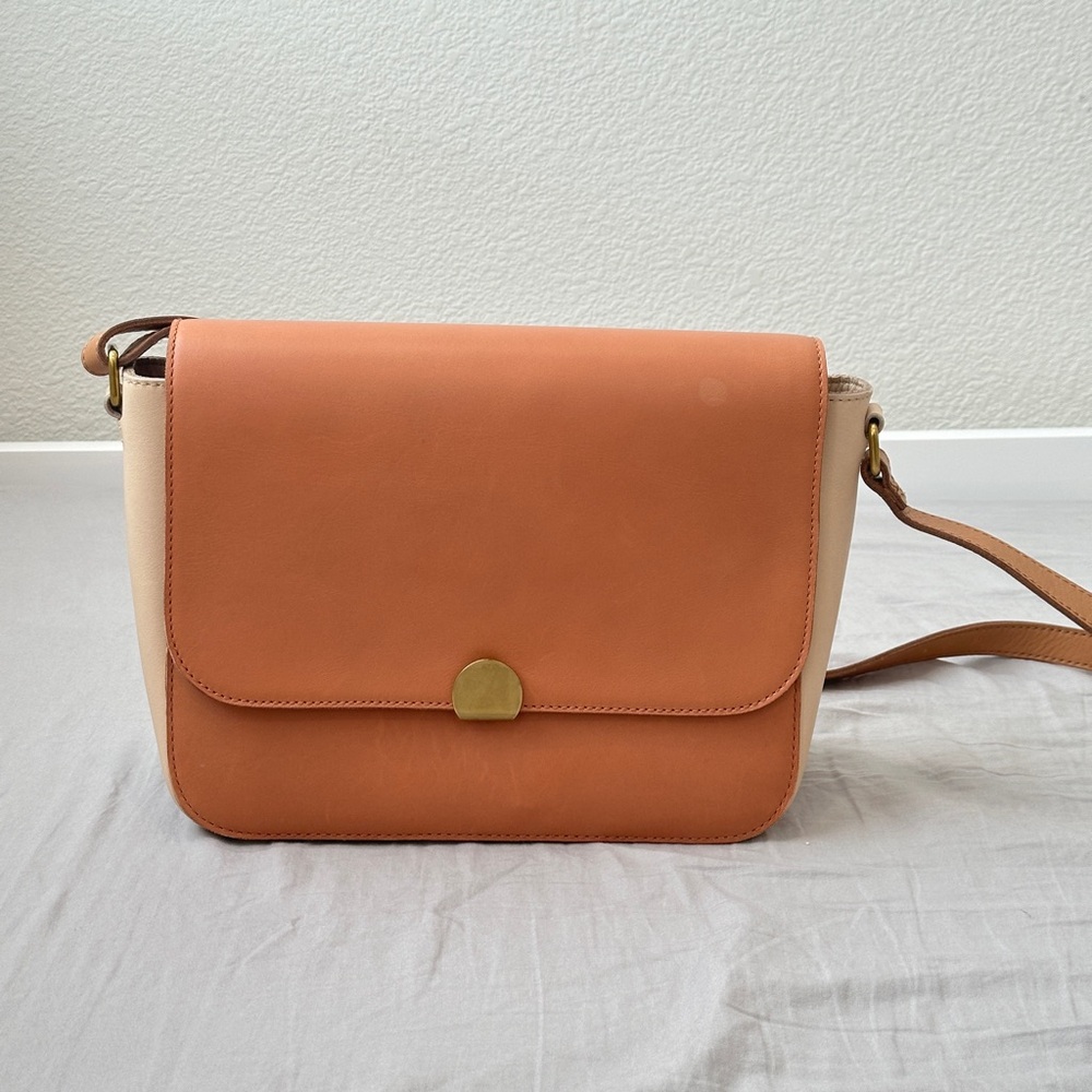 Madewell Tan and Cream Women's Leather Bag